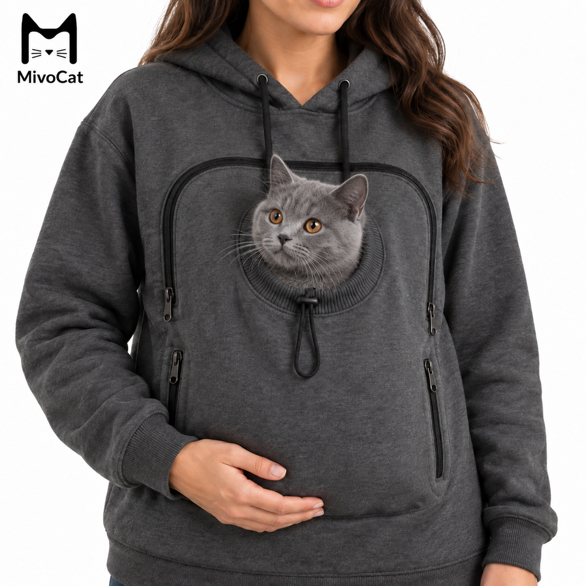 Mivo™ Evcil Hayvan Cepli Sweatshirt
